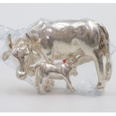 92.5 Sterling Silver Cow & Calf Idol